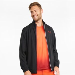 Puma Fade Men's Black Jacket with Red Accents